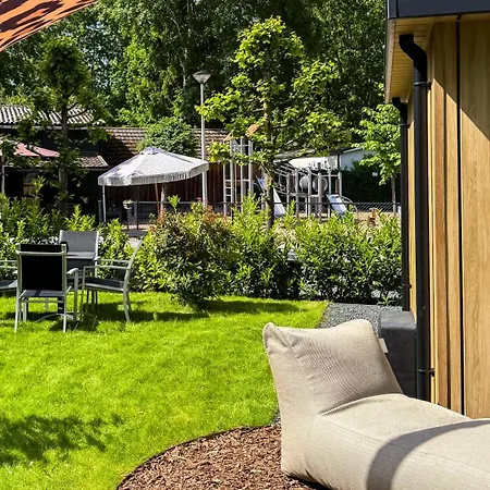 Leo L Tiny House L Panterprint, Buitenbad, Airco, Speeltuin, Bostuin Campsite Epe
